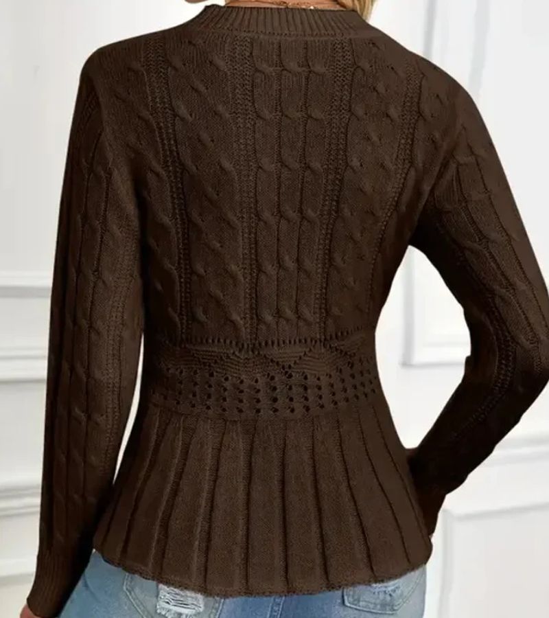 Elisara | Elegant Cable Knit Sweater