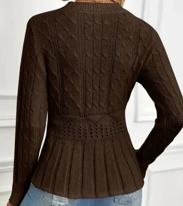 Elisara | Elegant Cable Knit Sweater
