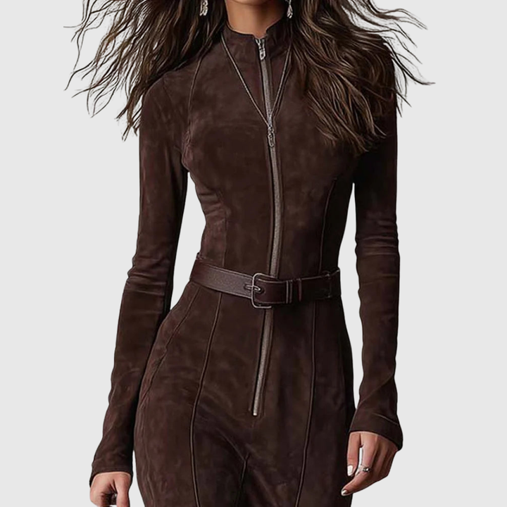 Mariel | Tailored Suede-Look Dress