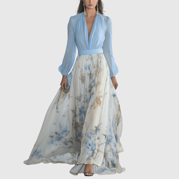 Morwenna | Floral Print Long Dress