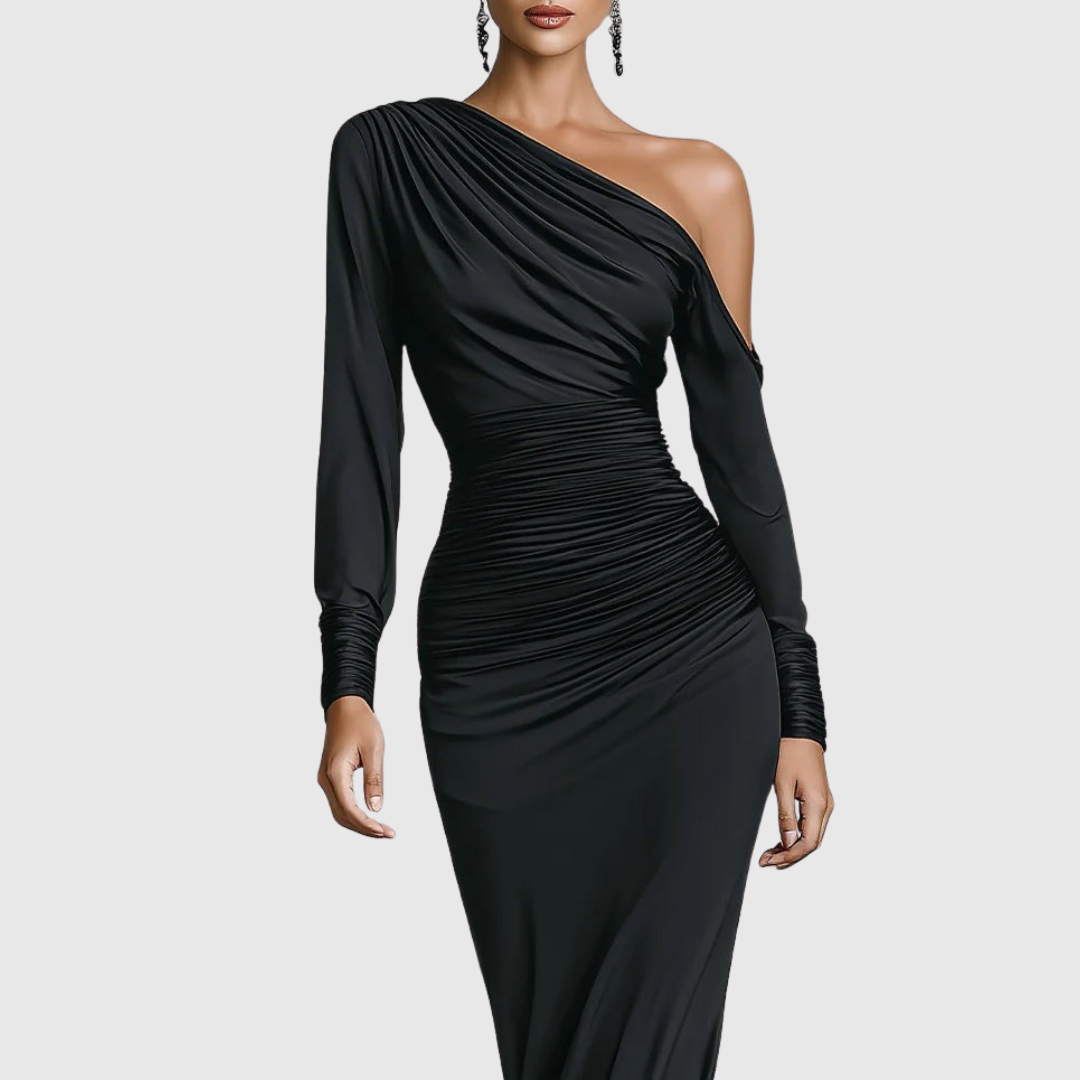 Imme | Satin Ruched Mermaid Dress