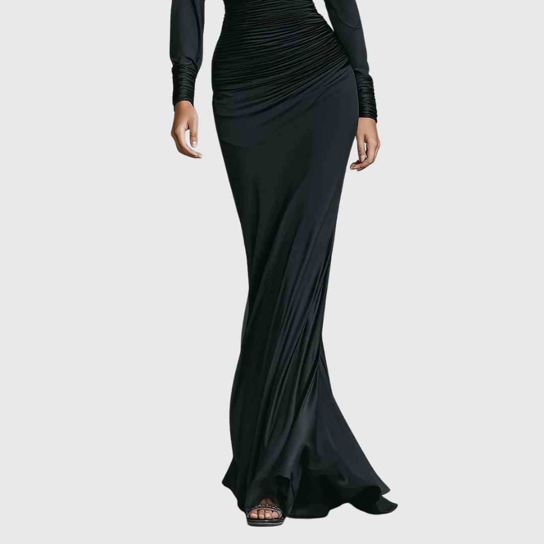 Imme | Satin Ruched Mermaid Dress