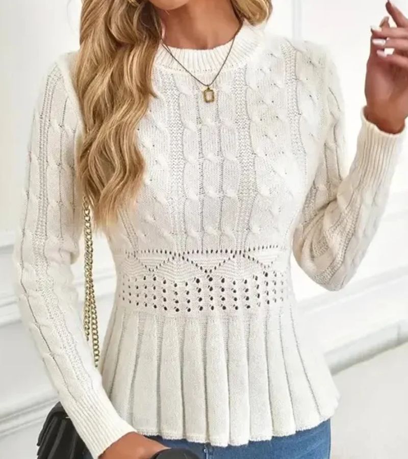 Elisara | Elegant Cable Knit Sweater