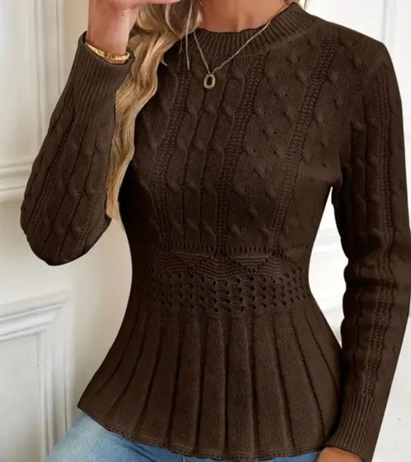 Elisara | Elegant Cable Knit Sweater