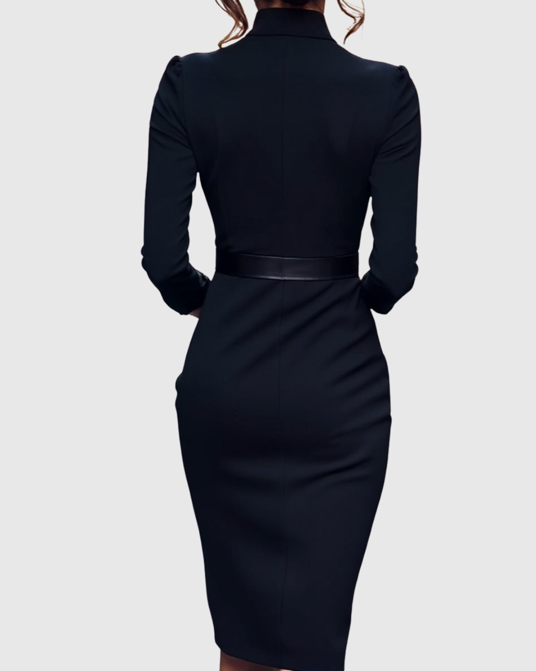 Claribel | Elegant Belted Pencil Dress