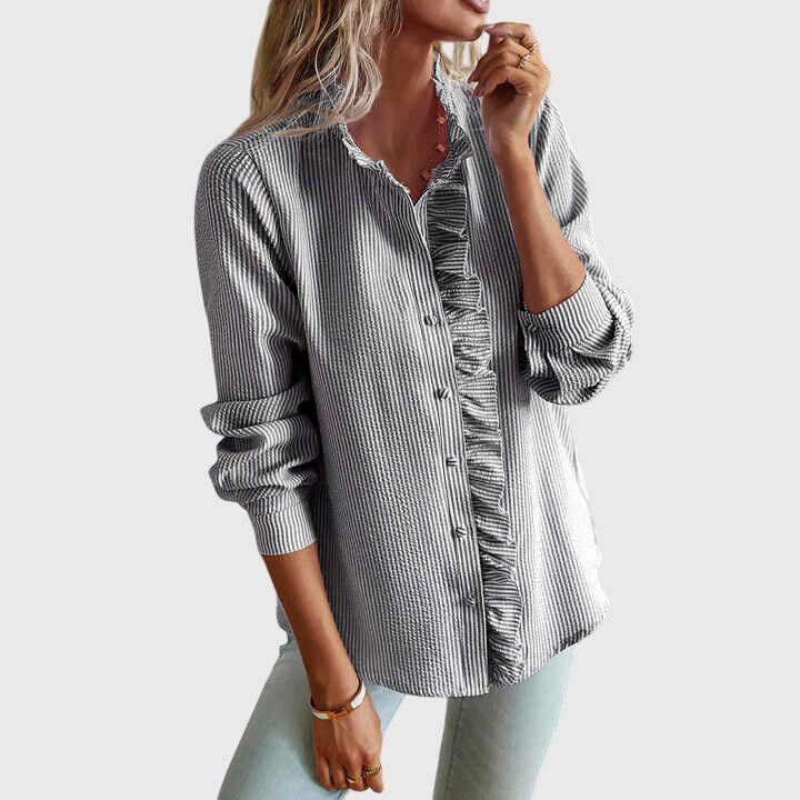 Alice - Ruffle Long Sleeve Shirt