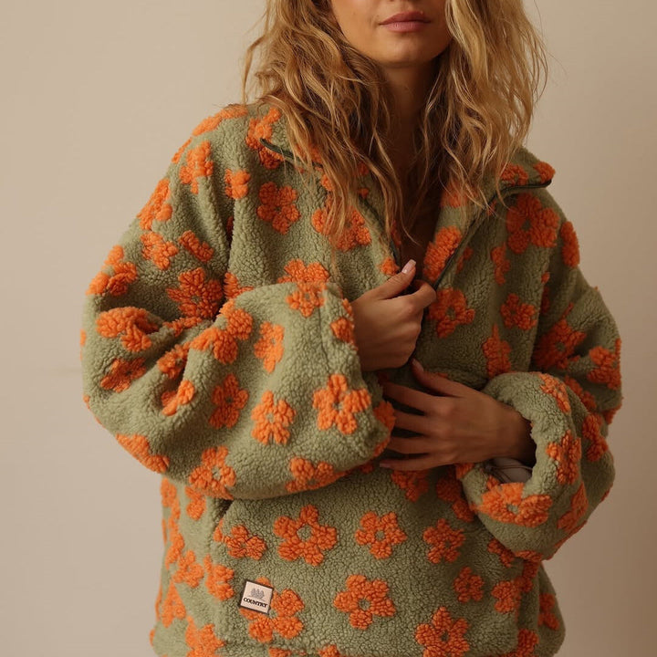 Maribel | Cozy Floral Fleece Pullover