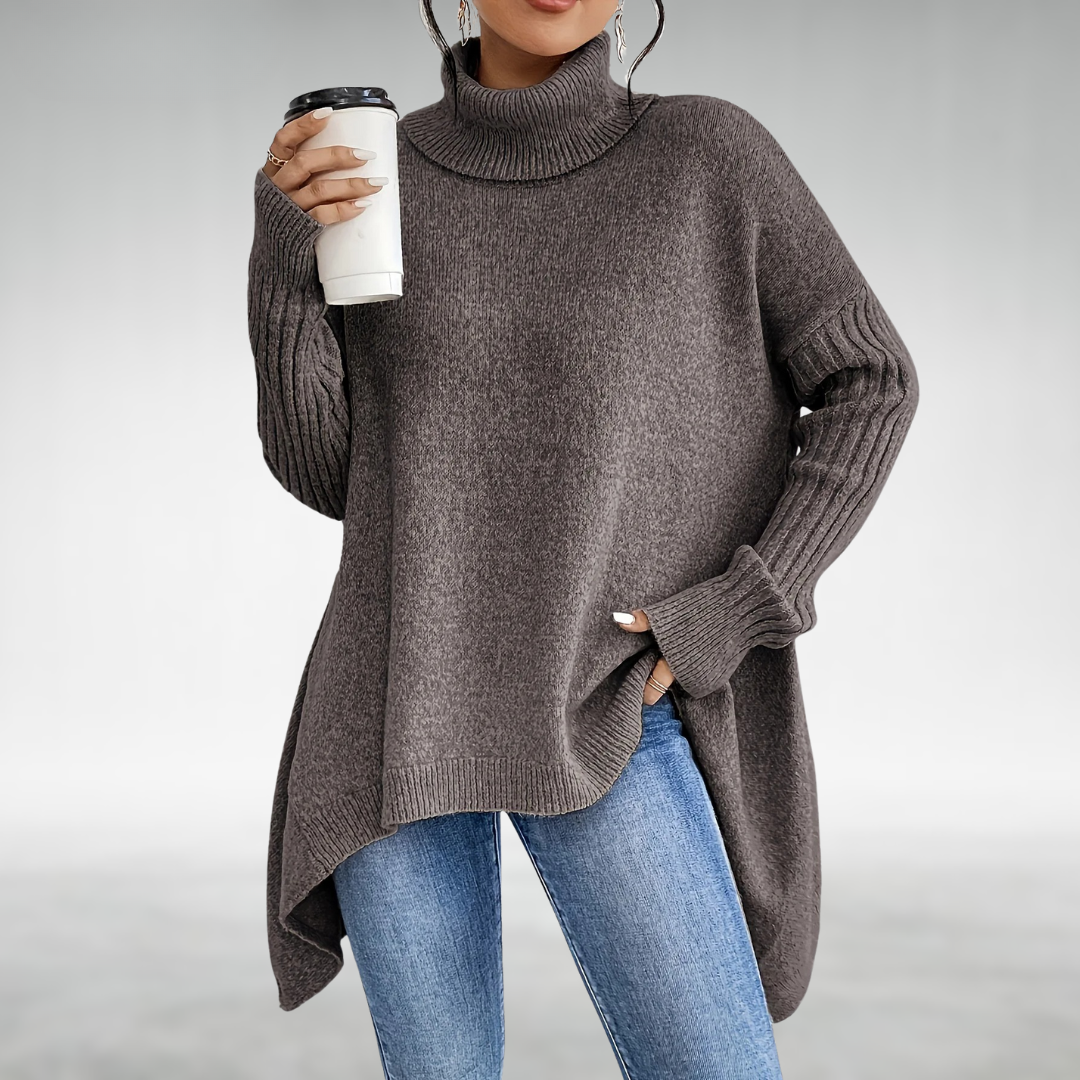 Marceleine | Relaxed High-Neck Knit Sweater