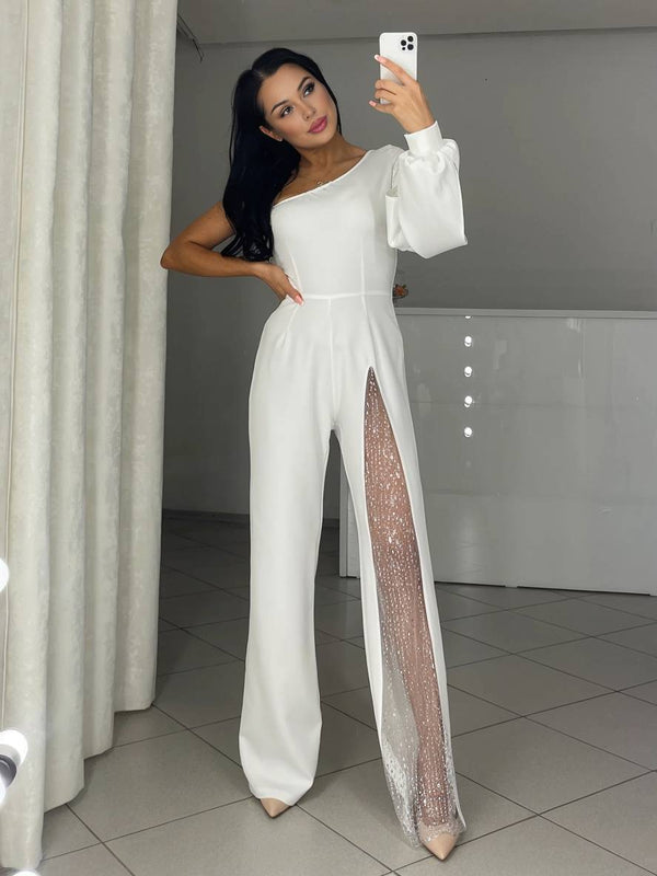 Leocadia | One-Shoulder Glam Evening Jumpsuit