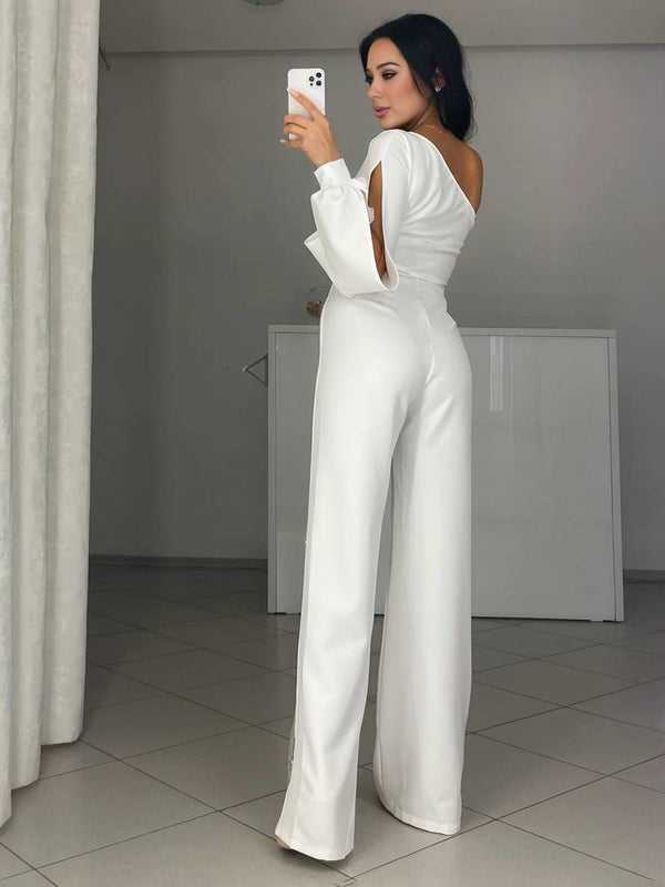Leocadia | One-Shoulder Glam Evening Jumpsuit