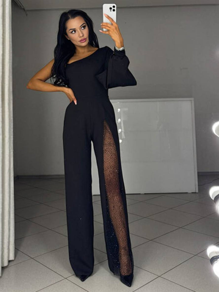 Leocadia | One-Shoulder Glam Evening Jumpsuit