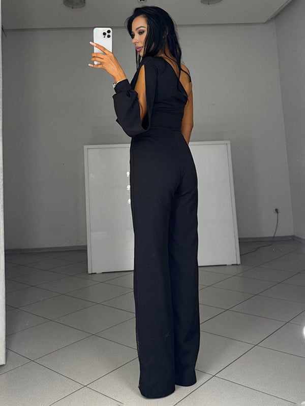 Leocadia | One-Shoulder Glam Evening Jumpsuit