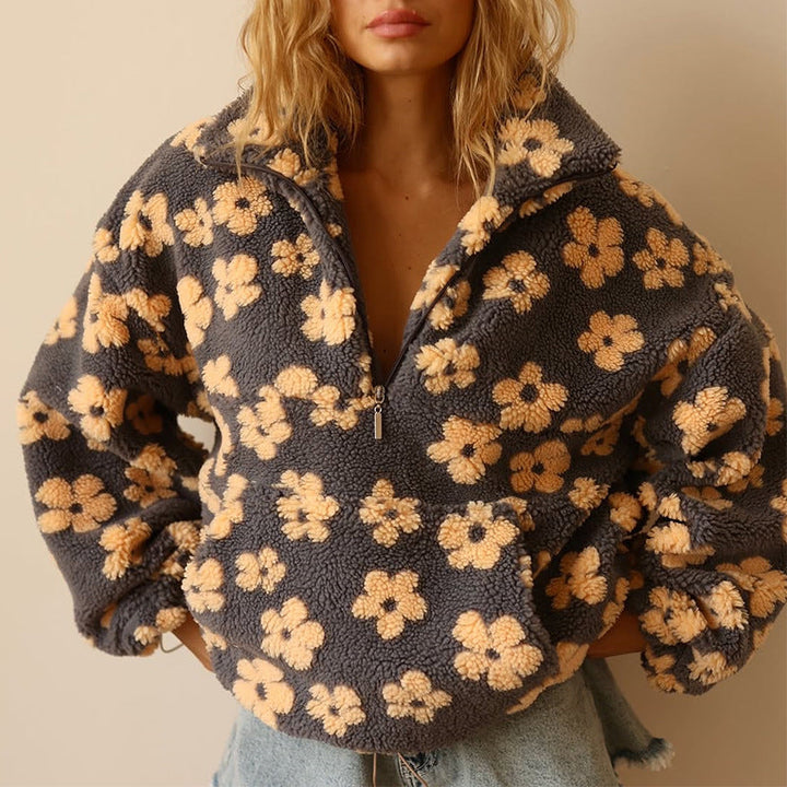 Maribel | Cozy Floral Fleece Pullover