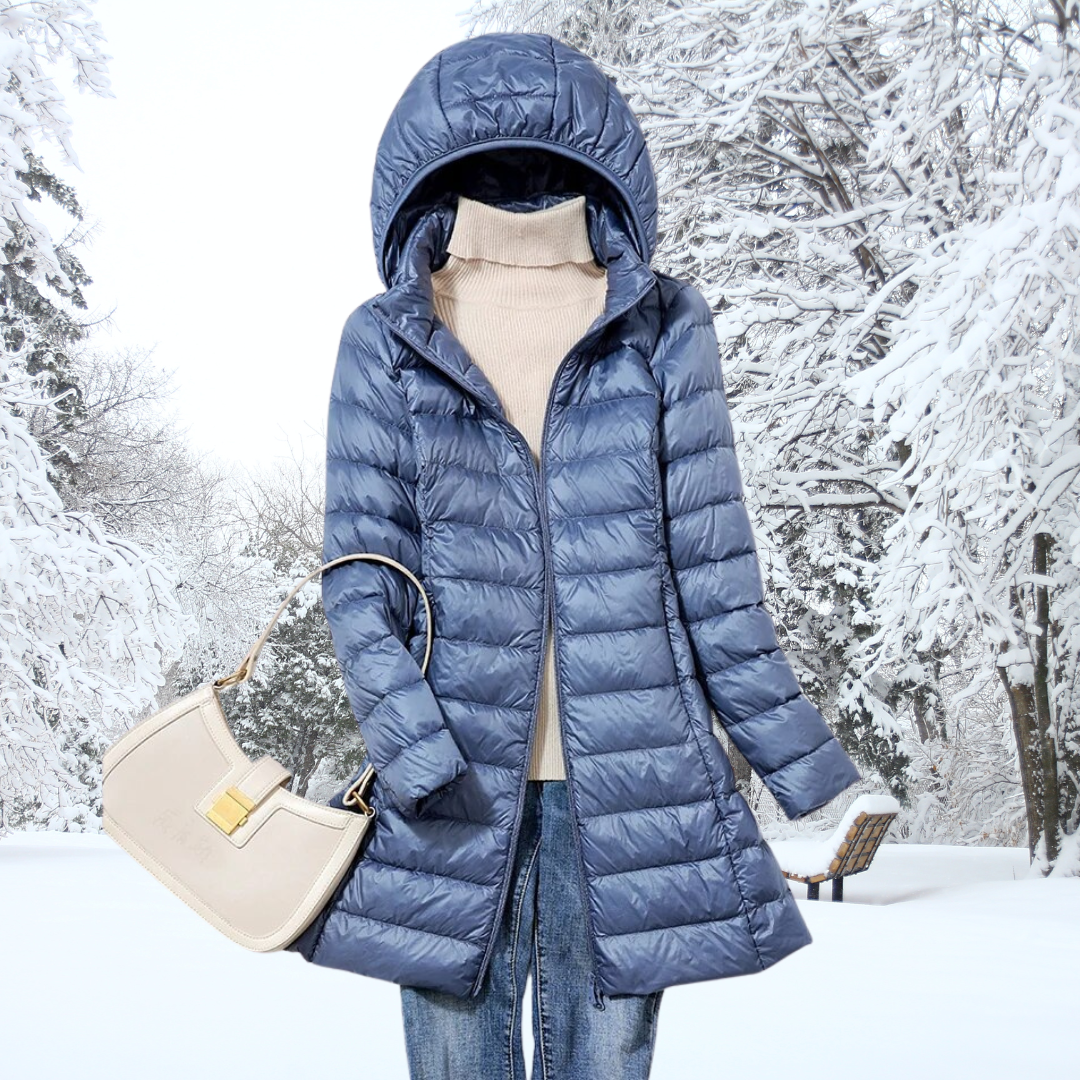 Arlyndra | Long Hooded Winter Puffer Coat