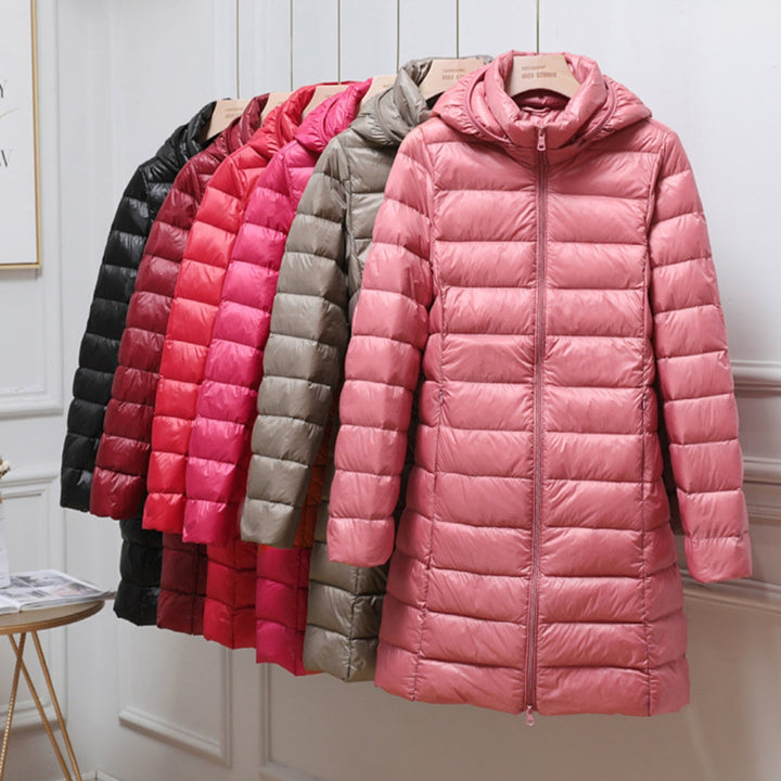 Arlyndra | Long Hooded Winter Puffer Coat