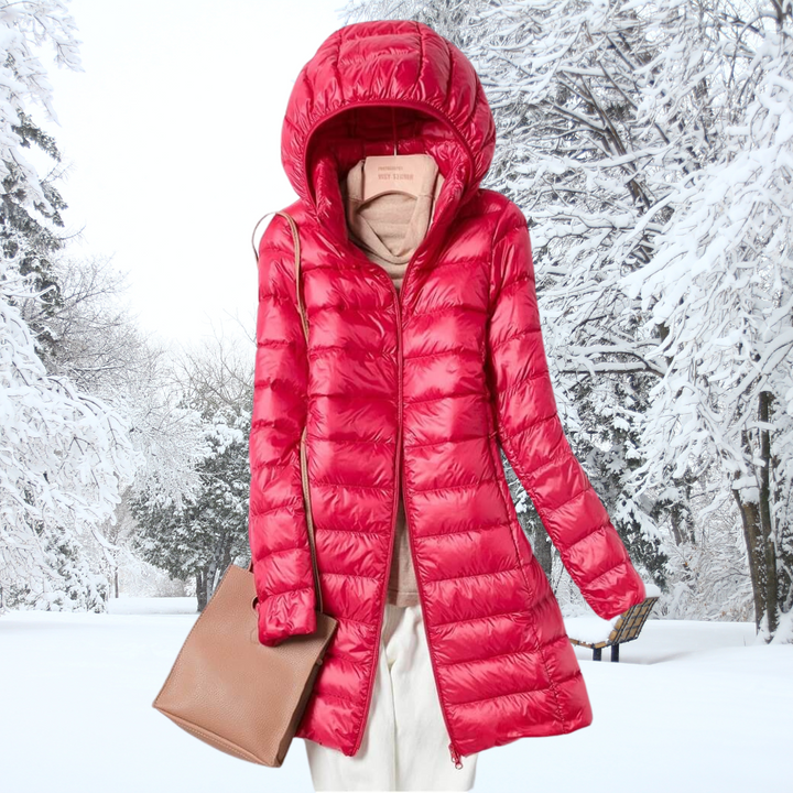 Arlyndra | Long Hooded Winter Puffer Coat
