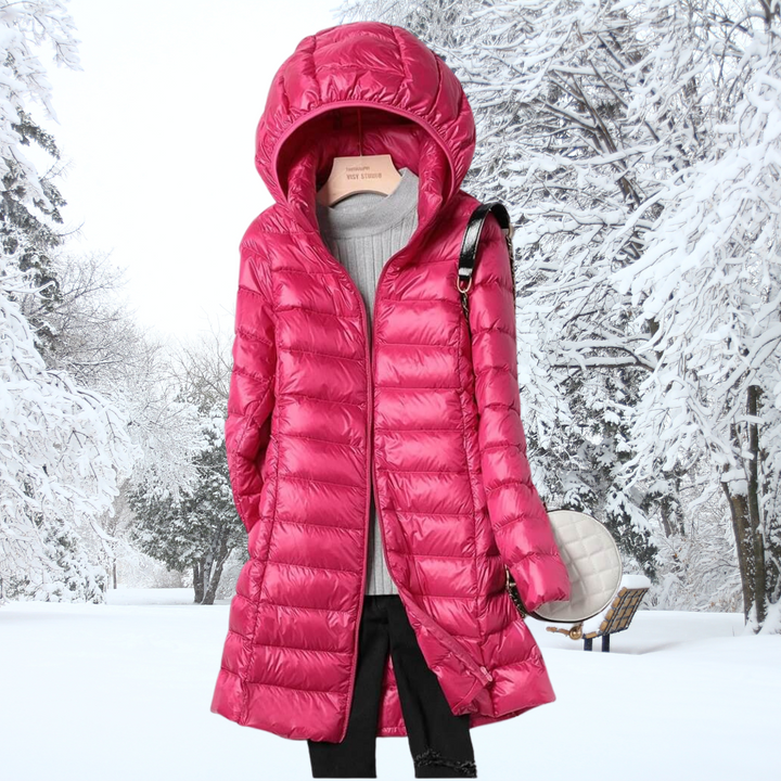 Arlyndra | Long Hooded Winter Puffer Coat