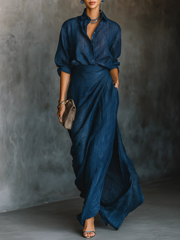 Marcelline | Elegant Draped Maxi Dress