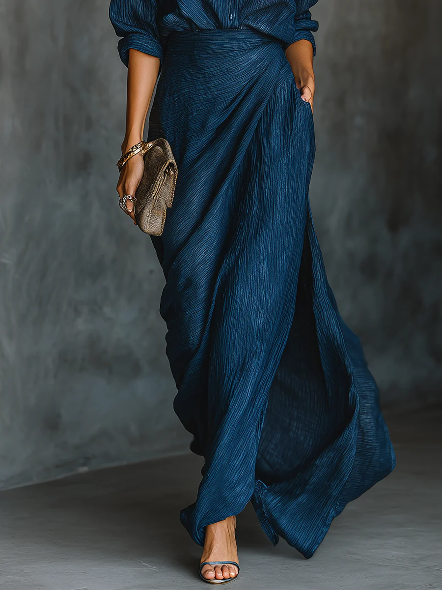 Marcelline | Elegant Draped Maxi Dress