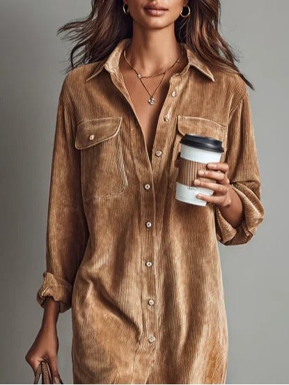 Darcie | Long Button-Down Shirt Dress
