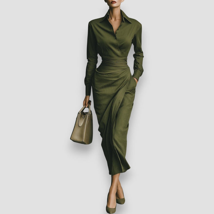 Lyrisse | Sophisticated Wrapped Shirt Dress