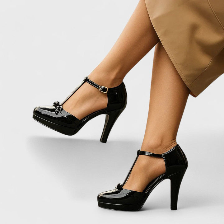 Liliane | Classic T-Strap High Heels
