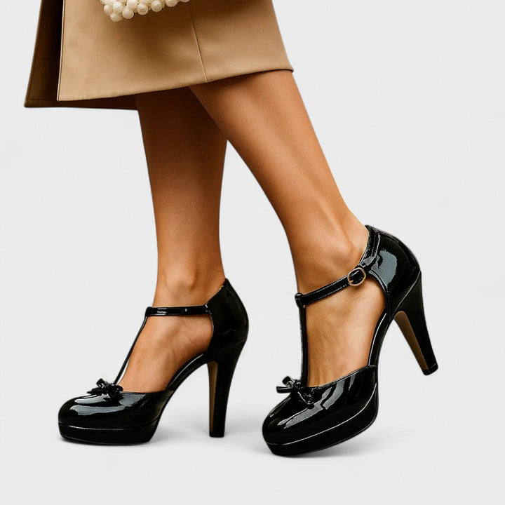 Liliane | Classic T-Strap High Heels