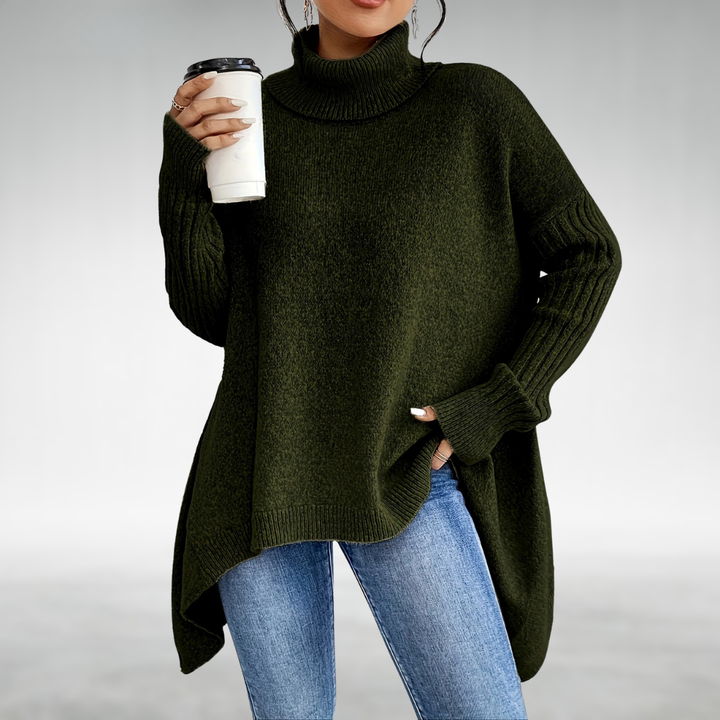 Marceleine | Relaxed High-Neck Knit Sweater